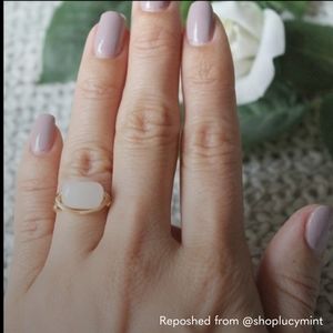 Custom Pale Pink Quartz/SILVER SETTING (not gold)